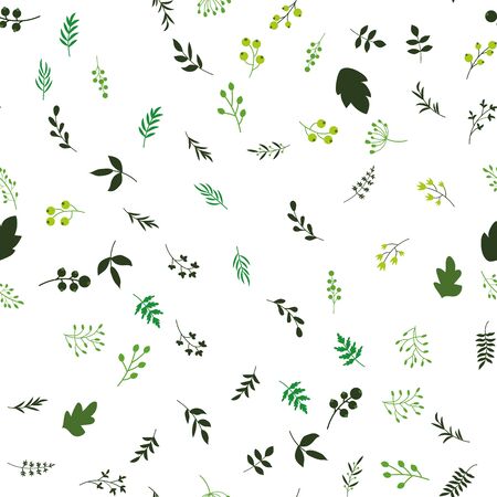Floral seamless pattern background. Spring design decorative texture. wallpaper. Cute flowers, leafs stylilezd in folk ethnic artworkのイラスト素材