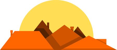 Rooftops vector illustration designのイラスト素材