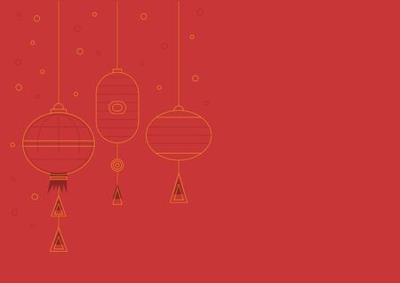 Chinese New Year-themed gift card backgroundのイラスト素材