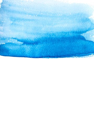 Watercolor blue abstract background. Copy space. Place for text.の写真素材