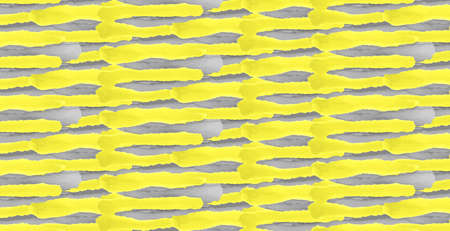 Gray and yellow watercolor stripes. Design for prints on fabrics, textile, covers, paper, wallpaper, interior, patchwork, wrappingの写真素材