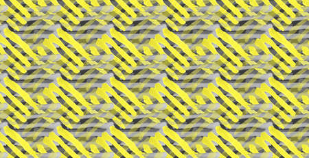 Gray and yellow watercolor stripes. Design for prints on fabrics, textile, covers, paper, wallpaper, interior, patchwork, wrappingの写真素材