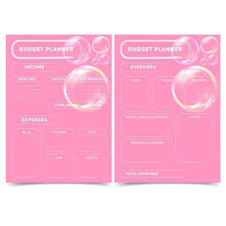 Set of minimalistic planners Daily weekly monthly planner template A cute and simple printableのイラスト素材