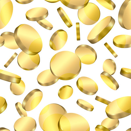 Cash money falling on white background. Vector illustration.のイラスト素材