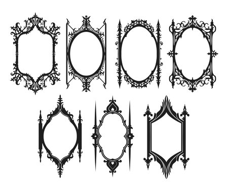 Ornate antique frame collection.のイラスト素材