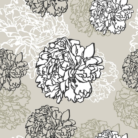 Vintage floral seamless patternのイラスト素材
