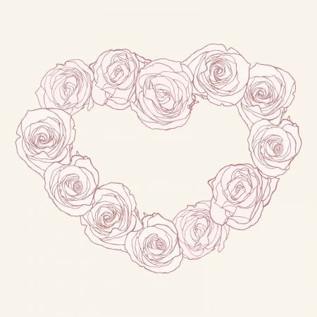 Elegance Seamless pattern with flowers rose floral illustration in vintage styleのイラスト素材