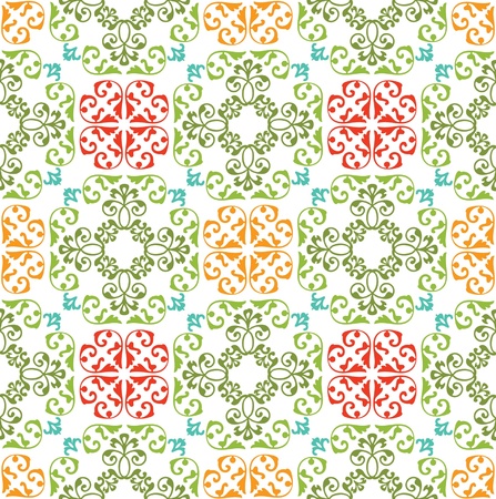 Elegance Seamless pattern with ornament, floral illustration in vintage styleのイラスト素材