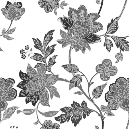 Elegance Seamless pattern with flowers, vector floral illustration in vintage styleのイラスト素材