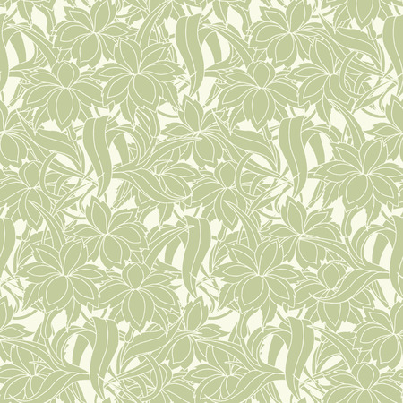 Elegance Seamless pattern with flowers, vector floral illustration in vintage styleのイラスト素材