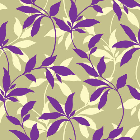 Elegance Seamless pattern with leaf ornament, vector floral illustration in vintage styleのイラスト素材