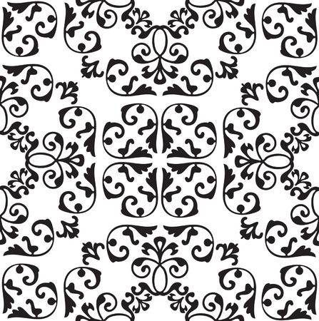 Elegance Seamless pattern with ornament, vector floral illustration in vintage styleのイラスト素材