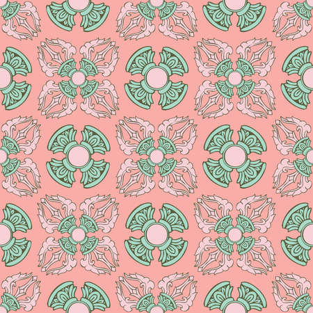 Elegance Seamless pattern with ornament, vector floral illustration in vintage style