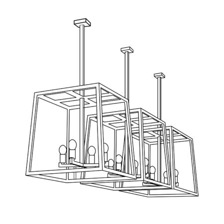 Luxury Chandelier on white backgroundのイラスト素材