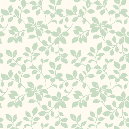 Elegance Seamless pattern with leaf ornament, floral illustration in vintage styleのイラスト素材