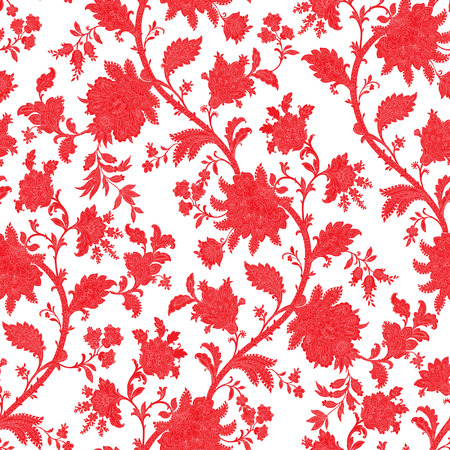 Elegance Seamless pattern with ornament, vector floral illustration in vintage styleのイラスト素材