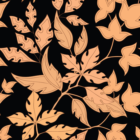 Seamless leaves patternのイラスト素材