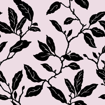 Seamless leaves patternのイラスト素材