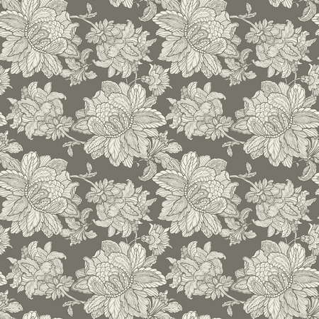 Floral seamless pattern. Flowers illustrationのイラスト素材