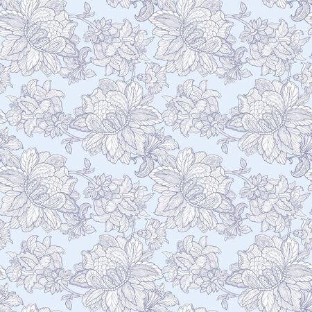 Seamless pattern with flowers rosesのイラスト素材