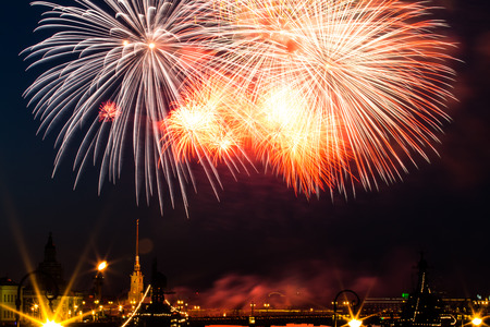 Salute fireworksの写真素材