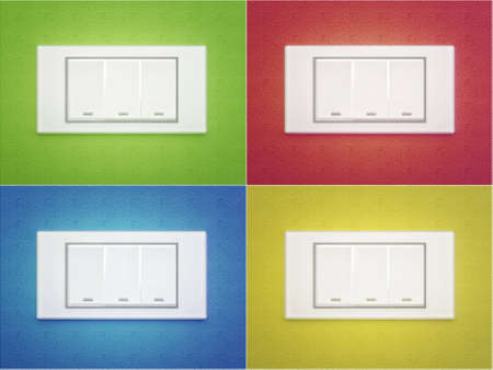 switch to the four walls in different colorsの写真素材