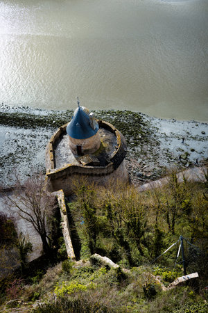A fascinating view from the Mont Sain Michelの写真素材