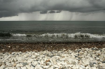 a wild seascape before a storm comes