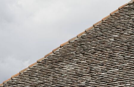 a detail of a traditional roof in a churchの写真素材