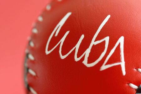 a baseball ball in a simple backgroundの写真素材