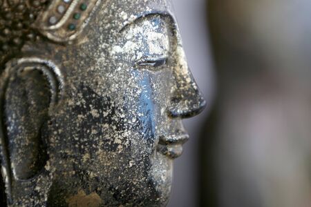 a  statue in a temple at Bangkok, Thailandの写真素材