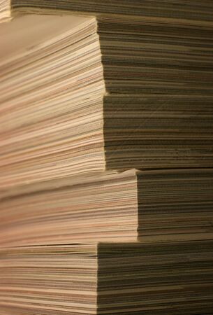 a close up frame with magazines