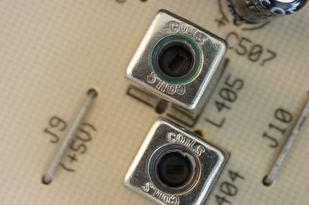 a close up of a television decoderの写真素材