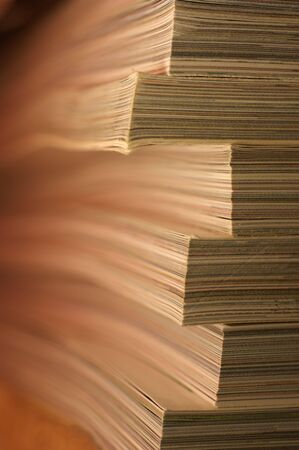 a close up frame with six magazinesの写真素材