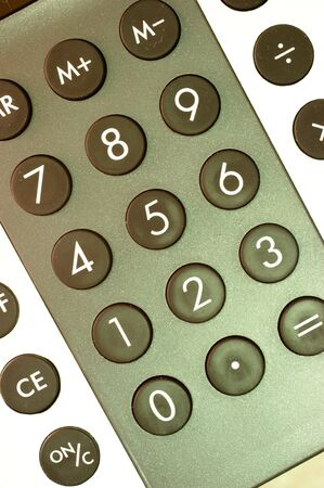 a calculator in detail taken with macro lensの写真素材