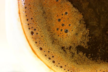 a hot coffee taken with macro lensの写真素材