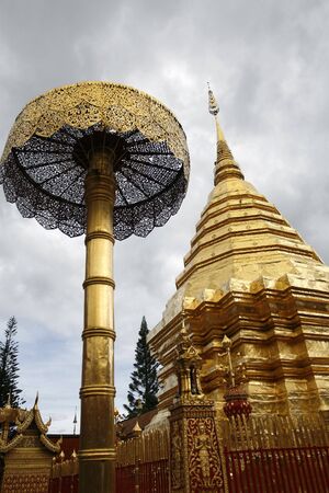 a temple in Chiang Mai Wat in northest place at Thailandの写真素材