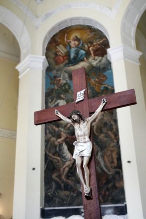 A holy rood image taken in a church at Cubaの写真素材