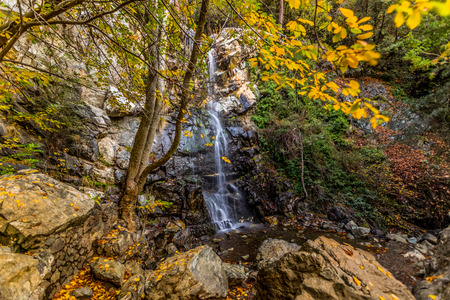 Caledonia waterfall is surrounded by forest in a very beautiful area with breathtaking views. The trail is 3km long and can last up to 2 hours.  Caledonia is a magical trail of nature where you can chill and enjoy the natural sound of the wind on the tree leaves as well as the magnificent bird singing.の写真素材