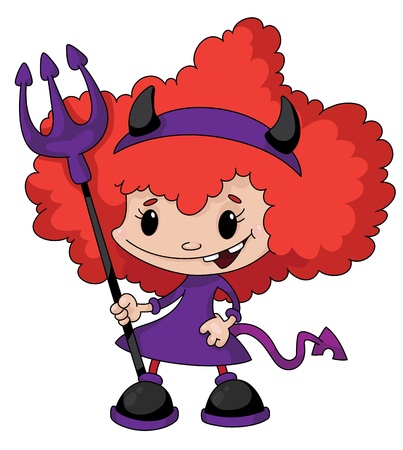 Illustration of a cute devil girlのイラスト素材