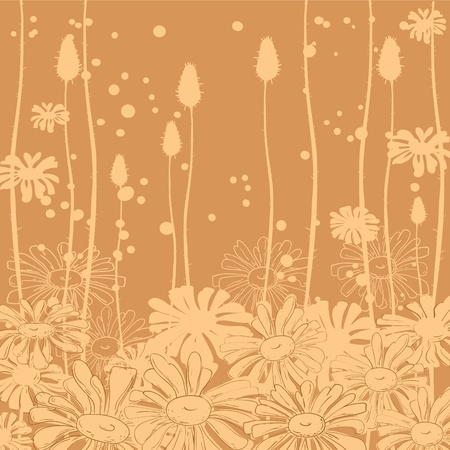 illustration of a floral background monochromeのイラスト素材