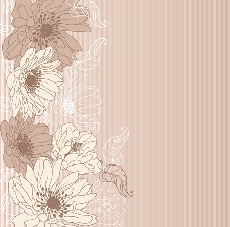 illustration of a funny flowersのイラスト素材