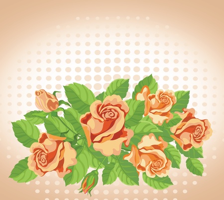 illustration of a roses card fineのイラスト素材