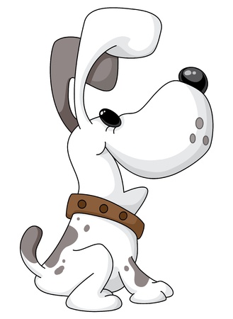 illustration of a small dogのイラスト素材