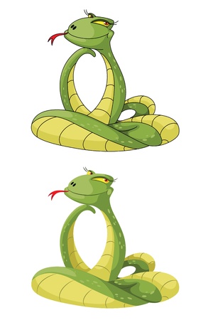 illustration of a cute snakeのイラスト素材