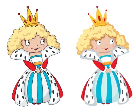 illustration of a queen setのイラスト素材