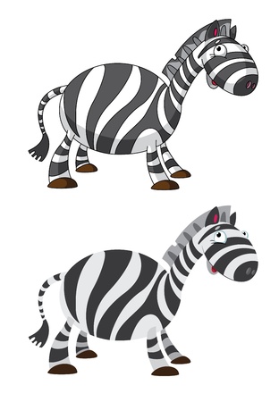 illustration of a funny zebraのイラスト素材