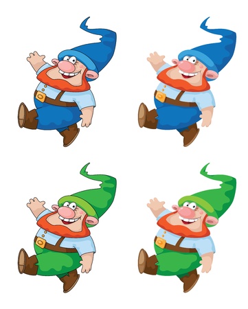 illustration of a walking gnomeのイラスト素材
