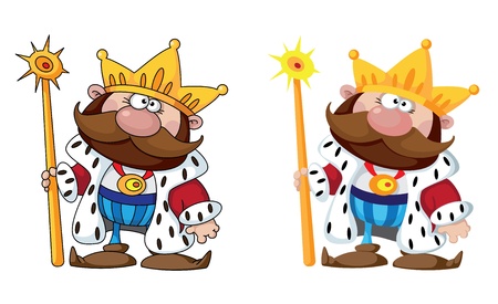 illustration of a smiling kingのイラスト素材