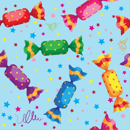 illustration of a pattern cute sweets candyのイラスト素材